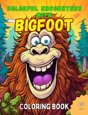 Cover of coloring book with Bigfoot